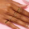 Cluster Ringe Herzform Rubin Stein Goldfarbe Fingerband Signet CZ Ring für Frauen Liebhaber Mutter Klassiker 925 Sterling Silberschmuck