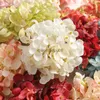 Guirnaldas de flores decorativas 3 uds cabeza de flor artificial de hortensia falsa para boda decoración de fiesta de cumpleaños DIY guirnalda pared planta al aire libre HKD230818