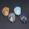 Pendant Necklaces 3 Pcs Irregular Shape Random Faceted Healing Natural Crystal Connectors Agate Charms For Making Jewelry Necklace Gift