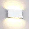 6W 12W LED açık su geçirmez duvar lambası yatak odası oturma odası balkon duvar ışığı alüminyum dış duvar lambası sconce armatürleri