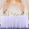Bord kjol tyll med LED -lampor kjol för ungkarlfest baby shower bröllop födelsedag hem tårta tabledecoration