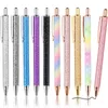 Glitter Bling Ballpoint Pens Sparkly Metal Retractable Sequins Fancy For Women Supplies Black Ink Medium Point 1.0 Mm