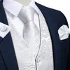 Giubbotti maschili di dubangu classici cravatta per abbigliamento bianco set per uomini spicchi homme nozze banchetto festafonica formale business whipcoat cravatta bowtie set 230817