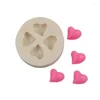 Backformen 2pcs Schokoladen -Valentinstag Liebe Fondant Kuchen Süßigkeiten Silikon DIY Dekorationswerkzeuge für Dessertform