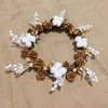 Fleurs décoratives Natural Dry Kapok Flower Garland pour la vie à la maison Feuille de décoration de mariage accessoires de prise de vue