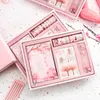 Blocs de notas Creative Sakura Series Notebook Gift Box Set de papelería Kawaii Pink Diary Book Journals Agenda Planner Washi Tape Exquisite 230818