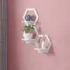 Nyhetsartiklar Creative Wall Shelf Home Punch-Free Wallmontered PVC Wood Hanging Decoration Blomma Hyll Balkong Balkong Wall Flower Pot Stand 230817