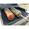 BBQ Tools Accessories Stainless Steel Roasting and Smoking Rack Outdoor Picnic Camping Essential Barbecue Basket Leakproof Easy to Clean Summer 230817