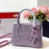 Flash Full Diamond Bag Luxury women's tote bag Designer Crossbody Bag New Crystal Bag Women's Shoulder Bag Velcron purse