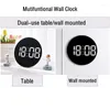 Wall Clocks Large Digital Clock Remote Control Light Sensor Mode Power-off Memory Table 12/24H Wall-mounted Dual Alarms LED