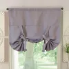 Curtain Retro Roman Curtains European Decorative Drapery Valance For Kitchen Bathroom Solid Color Blackout Home Decor