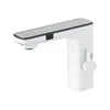 Bathroom Sink Faucets Luxury Smart Sensor Basin Faucet Digital Display Screen Cold Water Mixer Tap Vanity Touchless For