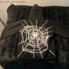 Heren Hoodies Sweatshirts Zipper Hoodie Fashion Spider Web Graphic Printing Men's Sweater Gothic Sports Coat met lange mouwen Y2K Apparel Unisex Z230819