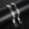 Charm Bracelets Titanium Steel Magnetic Couple Bracelet Hexagonal Stainless Anti-radiation Health