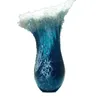 Muggar Sea Wave Vase Oceanic Blue Harts Handgjorda Crafts Dry Flower Pot Home Decoration Accessories 230817