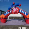 Jätte uppblåsbar clownbåge cirkus scenbåge med 3D -clown för utomhusunderhållning/dekoration eller display