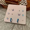 Kolczyki na stadnina prosta gwiazda motyla Mini Sweet Exquipite Set for Women Fashion Hoop Plastikowy kolczyka biżuteria