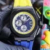 Audemap Watch AP hareketi Temiz Faktor Kuvars Erkekler Bilek Swatch 42mm Business Wristwatch Paslanmaz Çelik Kılıf Tasarımcısı İş Bilekliği Montre de Luxe