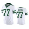 New York''Jets''Men 77 Mekhi Becton 78 Laken Tomlinson 2 Zach Wilson 1 Sauce Gardner Mulheres Juventude Branco Legacy Custom Limited Jersey