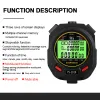 Kök Timers Digital Sports Stopwatch Timer 10/30/60/100 Spår Lysande stoppur Professionell Chronograph Counter Outdoor Training Timer