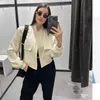 Women's Jackets 2023 Spring Jacket Woman Fashion Bomber Coats Long Sleeve With Pockets Outerwears Casual Coat 230817