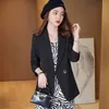 Garnitury damskie Blazery Khaki Suit Płaszcz Spring Jesień Moda Koreańska Kolejna Kurtka Kurtka swobodna biuro damskie Tops 230817