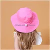 Stingy Brim Hats uni Cotton Bucket Baby Summer Sunsn Hat Pure Color Sunbonnet Fedoras Outdoor Fisherman Beach Cap Delivery Fashio Dhisy