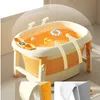 Banyo Küvetler Koltuk Banyo Havzası Büyük Yüzme Bebek Küvet Sit Taşınabilir Küvet Gerçek Zamanlı Algılama Katlanır Havza Güvenlik Malzemesi R230818