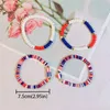 STRAND 4-delige set gekleurde aardewerkarmband usa vlag de Amerikaanse sieraden parel pulsera