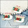 Pinos broches pinos jóias feliz natal phomel desenho animado fofo santa distintivo homem homens homens jeans lapela festival presente para amigos crianças dhkz7