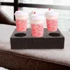 Cups Saucer Cola Milk Tea Tassen Untertasse Perlen Wollhalter zum Mitnehmen Papierschale Verpackung biologisch abbaubar