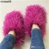 Designer Diapositives Femmes Nouveau Style Pantoufles Laine Chaud Femmes Coton Glisse Bottes De Neige Mongol Fourrure Slip Maison Chaussures