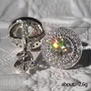 Серьги для гриппа 2023 прибытие мода Luxury 925 Стерлинговое серебро полное CZ Diamond Zarcring для женщин подарок на День святого Валентина