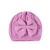 Czapki czapki/czaszki czapki moda street hats baby dziewczyna chłopiec dzianin turban bow hat maluch dzieci na głowę opaska głowa solidne cukier