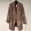 Damesjacks vrouwen luipaard sexy winter warme jas Nieuwe windjas vestiging Luipaard afdrukken Lange jas Chaqueta Mujer Z230818