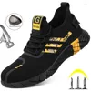 Boots Safety Work Shoes For Men Women Breathable Steel Toe Sneakers Anti-Smash Footwear Male