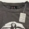 Męskie koszulki dobrej jakości Święty Michael mody T-shirt mężczyzn Mężczyzny Jezus Jezus szkieletowy wzór mycia T-koszulka Kobiet Vintage Tee