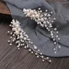 Coix de cheveux Bridal Crystal Pearl Fleur de fleur de tête Floral Style Barrette Bride Bijoux Bridesmaid Bride Mariage Bandons Accessoires