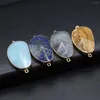 Pendant Necklaces 3 Pcs Irregular Shape Random Faceted Healing Natural Crystal Connectors Agate Charms For Making Jewelry Necklace Gift