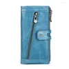 Brieftaschen Contact's Long Women Wallet Wallet echte Lederkartenhalter Telefon Tasche große Kapazität Kupplung Frauen Mode Geldbeutel