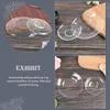 Cups Saucers 4 Pcs Glass Saucer Round Plates Household Tea Decorative Coffee Teacup Tray Kitchen Tableware