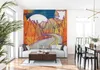 Tapisseries heminredning växter lämnar natur landskap tryck tapestry sovrum konst tapestry landskap tryck tapestry vägg hängande 230x180 cm r230817