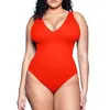 Women's Swimwear Solid Color V Neck Without Chest Pad Vest Camisole Halter Tether Sexy High Waist Two Piece Swimsuit Bikini Wax
