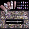Nagelkonstdekorationer Crystal AB 3D Flatback Glass S Fancy Shaped Crystals Stones for DIY Nails 230816
