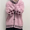 Kvinnor stickar Tees Autumn Cardigan Limited Edition Pink Knited Sweater Swif T Star broderade kvinnor Cardigans Tay lor Vneck tröjor Mujer 230818