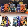 ギフトラップ10 20pcsハロウィーンパーティーバッグプラスチックキャンディービスケットバッグハンドルパッケージハロウェンデコレーショントリックオアトリート230818