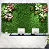 新しい40x60cm緑の人工植物芝生DIY背景壁シミュレーショングラスリーフウェディングデコレーションカーペットターフ装飾