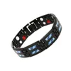 Bracelets à maillons Bracelet magnétique à double rangée Autocollant en fibre de carbone pour hommes de la mode européenne et américaine pour hommes Magnétothérapie Cadeau raffermissant pour le corps