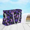 Bakken vrouwen strandtassen mode grote handtassen paarse luiaard bladeren vrouwelijke schoudertas dames shopping messenger draagtas handtas bolsa hkd230818