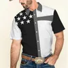 Herren -Hemdhemden Western gedrucktes Hemd Tiermuster Vintage Schwarze Outdoor Street kurzärmelige Modekleidung Designer lässig